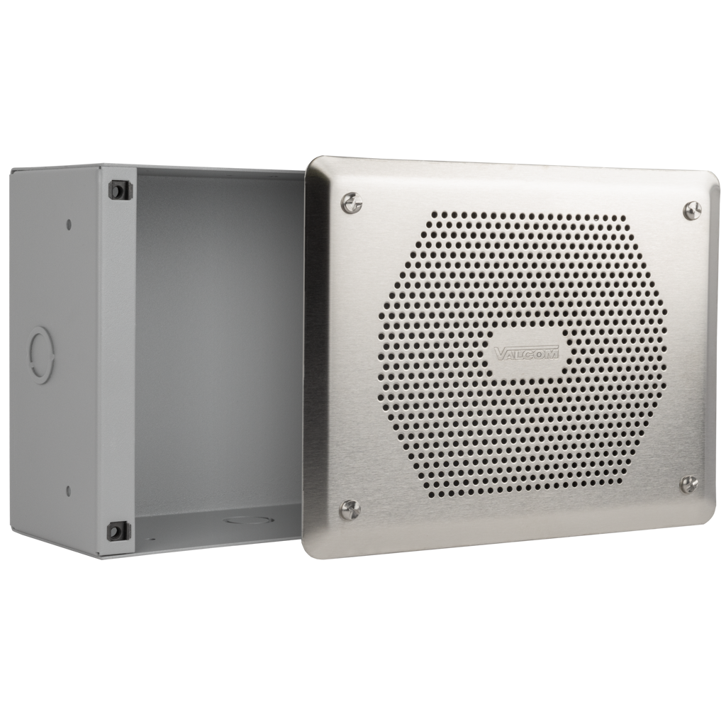 V-9805 Recessed Mount Vandal-Resistant Enclosure and Stainless-Steel Faceplate (for FlexHorn™ Not Included)
