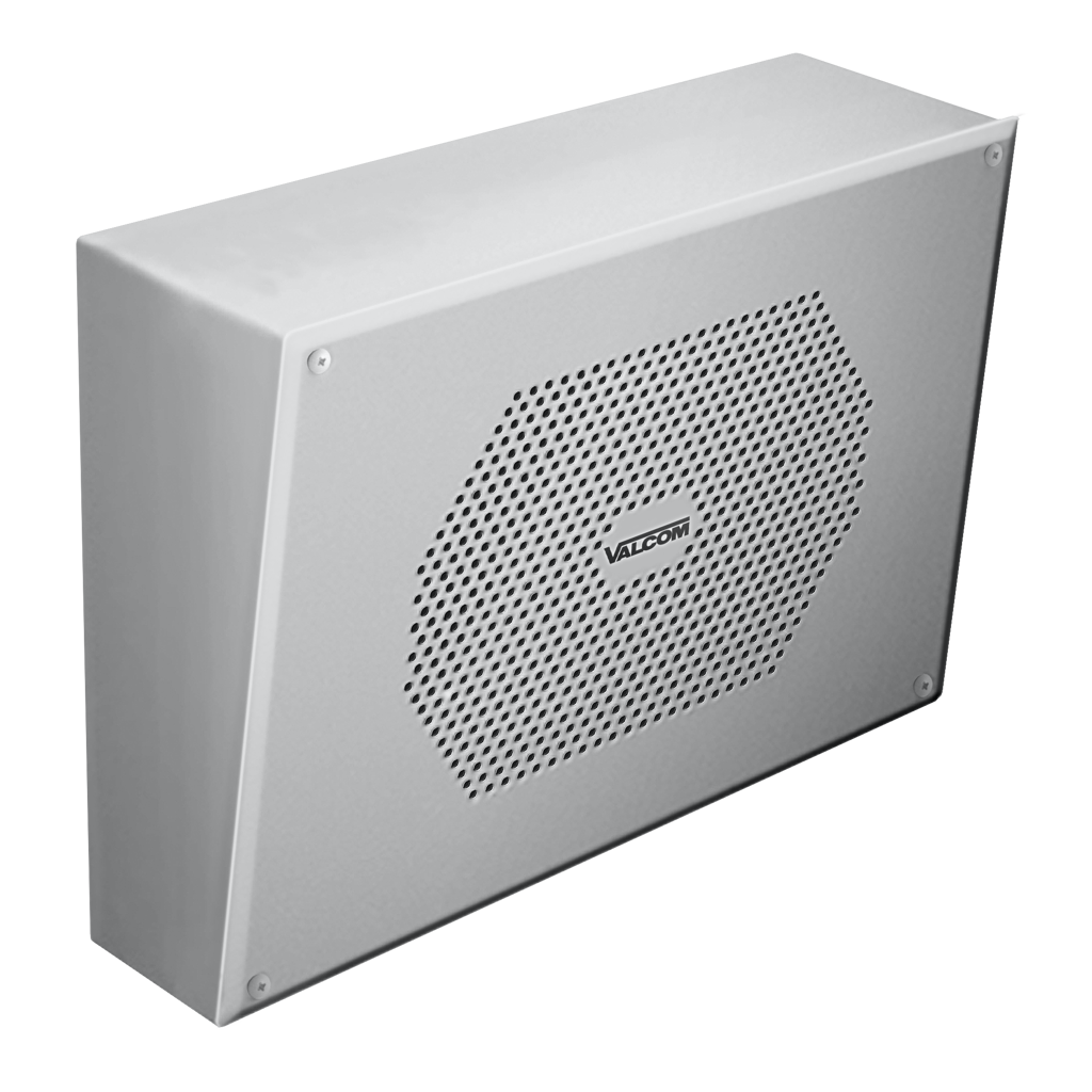 V-9852 Vandal-Resistant Wall Speaker, One-Way, Heavy Gauge Steel, Gray